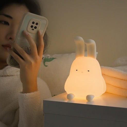 Cute Rabbit Mood Light + Phone Stand