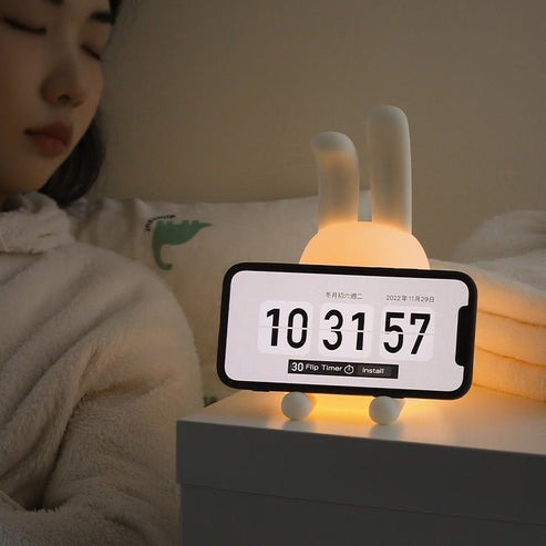 Cute Rabbit Mood Light + Phone Stand